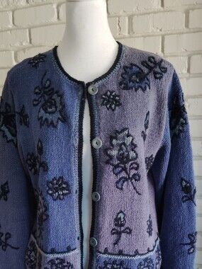 Sigrid Olsen Sport Petite Embroidered Sweater, sz S